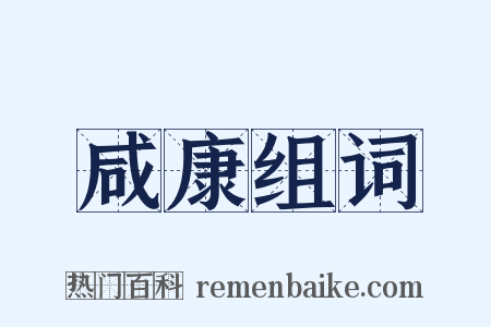 咸康组词是什么意思的图片